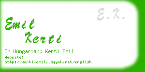 emil kerti business card